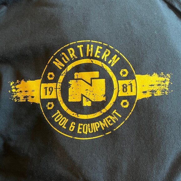 Northern Tool Black & Yellow Hoodie Sweatshirt, Size Medium - Picture 2 of 6